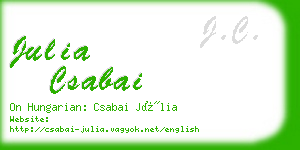 julia csabai business card